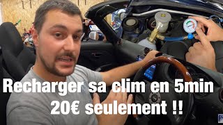 fonctionnement et réparation dune climatisation👍recharger sa clim soimême pour 20€😱avec Lunaris [upl. by Fanning843]