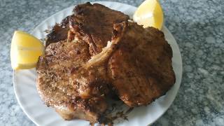 СВИНЫЕ СТЕЙКИ НА СКОВОРОДЕ  GRILLED PORK STEAKS  ΧΟΙΡΙΝΕΣ ΜΠΡΙΖΟΛΕΣ ΣΤΟ ΤΗΓΑΝΙ [upl. by Hufnagel]