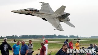 F18 Super Hornet High Speed Flybys  EAA AirVenture Oshkosh 2021 [upl. by Thorley]