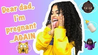 IM PREGNANT AGAIN Prank on Dad hilarious [upl. by Luella]