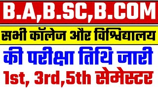 College Exam 2024  BABSC BCOM New Exam Date 2024 BABSC BCOM New Time Table 2024 [upl. by Chavaree]