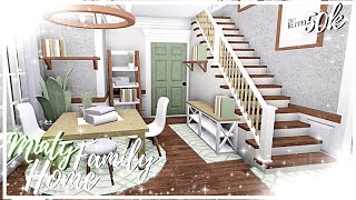 Roblox  Bloxburg 50k 2 Story Minty Family Home  House Build [upl. by Keraj]