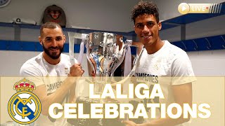 REAL MADRID celebrate UEFA Super Cup win in the dressing room [upl. by Suoivart]