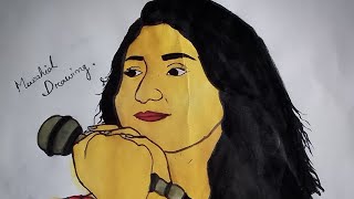 How to draw Dhabani BhanushaliMuzahid Drawingart drawing [upl. by Enamrahs]