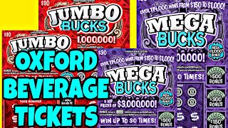 PA LOTTERY 🔵 JUMBO BUCKS amp MEGA BUCKS SCRATCH OFF TICKETS scratchers scratchofftickets [upl. by Hannazus]