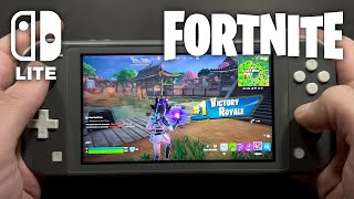 Fortnite on Nintendo Switch Lite 721 [upl. by Araet412]