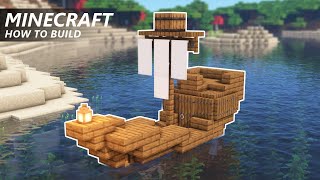 Minecraft How to Build a Tiny Ship Starter House  Small Boat House Tutorial [upl. by Nedia167]