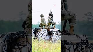 Female soldiers attach logistics to a CH47 helicopter [upl. by Aubert177]