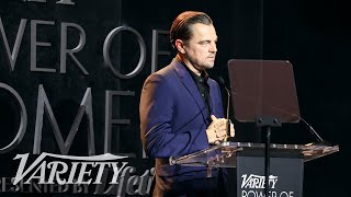 Leonardo DiCaprio Gives Speech Honoring Lily Gladstones Performance in Killers of the Flower Moon [upl. by Kralc]