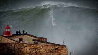 100ft World Record Wave Garrett McNamara Surfing Nazare Portugal [upl. by Hau]