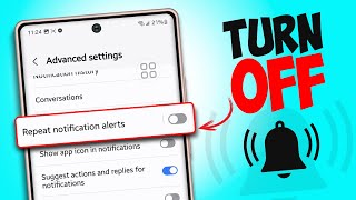 How to Turn Off Repeat Notification Alert in Samsung Phone  Stop Continuous Notification Alert [upl. by Siravaj854]