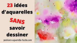 23 idées daquarelles sans savoir dessiner [upl. by Laughlin]