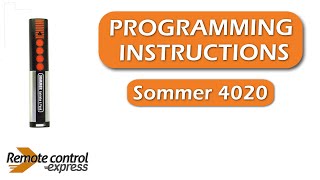 Programming my remote Sommer 4020 [upl. by Evelunn]