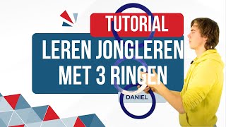 Leren Jongleren met 3 Ringen  Tutorial  Circusexpertnl  Jongleerringen [upl. by Illek277]