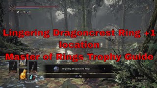 Dark Souls III  How to find the Lingering Dragoncrest Ring 1 Master of Rings Trophy [upl. by Marlon]