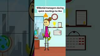 Millenial managers in 2024 during quick weekly meetings be like gplus animation funnyvideo [upl. by Annirok633]