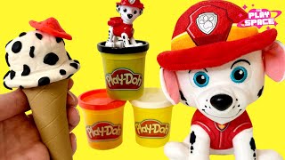 DIY Ice Cream Cone PlayDoh with Paw Patrol Marshall [upl. by Kasevich374]