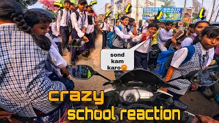 Crazy School Reaction 😱 school reaction on super bike school girl reaction on bike🏍️ [upl. by Lyram70]