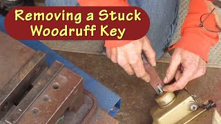 Woodruff Key Removal Removing a stuck woodruff key [upl. by Johannah]