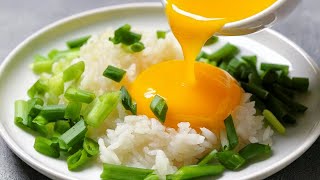 How to make fried rice with eggs and spring onion [upl. by Jorrie288]