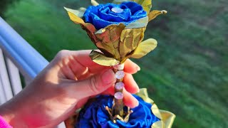 DIY Como decorar un lapiceropluma Lapicero con rosa eterna Eternal ribbon rose pen easy tutorial [upl. by Lytsirhc]