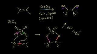 Syn dihydroxylation  Alkenes and Alkynes  Organic chemistry  Khan Academy [upl. by Notsruht]