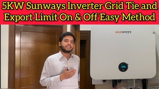 On Grid Sunways Inverter Export Limit on and Off Method  Sunways Inverter Installation procedure [upl. by Hedvig]