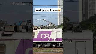 Local train vs Flying Ranee Express shorts indianrailways localtrain [upl. by Petty]