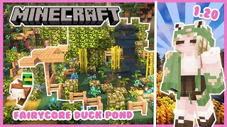 🧚‍♀️ Fairycore Duck Pond amp Hobbit Hole Interior🌷 EP 3 Minecraft 120 Modded Survival 🍄 [upl. by Saoj433]