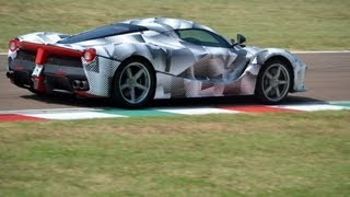 Ferrari LaFerrari  458 Monte Carlo  EXTREME accelerations  downshifts on Fiorano [upl. by Maril]