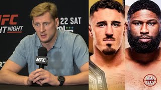 Alexander Volkov predicts Tom Aspinall vs Curtis Blaydes 2 for UFC 304 [upl. by Tildy]