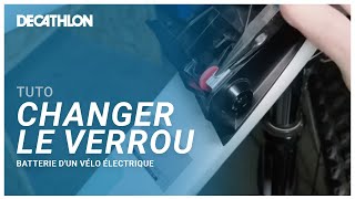 TUTO  Comment changer le verrou sur une batterie dun vélo électrique  🚲 I Decathlon [upl. by Andromeda]