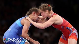 USAs Amit Elor CEDES NOTHING to Wiktoria Choluj in wrestling QF  Paris Olympics  NBC Sports [upl. by Alak]