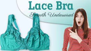 Emerald Smooth Underwired Lace Bra laceBra Bra WiredBra NonPaddedBra [upl. by Dunseath25]