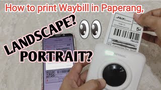 PAPERANG PRINTER  Printing Waybill in Landscape and Portrait [upl. by Whittaker]