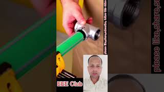 PVC pipe thread cutting technique reels short shortvideo ElectricToolTips usermasudranaDM [upl. by Ahsinra]