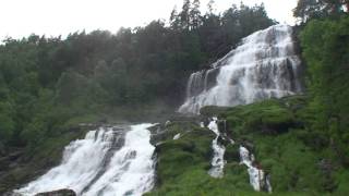 Beautiful waterfalls of Norway  Saudafjorden Svandalsfossen [upl. by Anileh162]