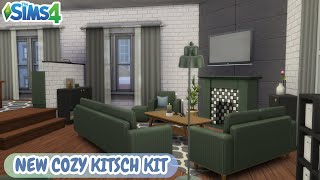 Building an apartment using the NEW KIT  Sims 4 Cozy Kitsch Kit [upl. by Kcirreg891]