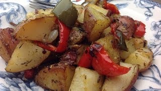 Erics Roasted Red Potatoes with Bell Pepper and Onion [upl. by Gui813]