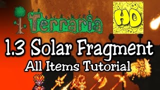 Terraria 13 All Solar Items Tutorial 13 Daybreak Solar Eruption Wings Monolith [upl. by Allimak46]