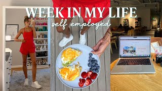 WEEK IN MY LIFE AS A SELF EMPLOYED 23 YEAR OLD  workouts eat with me worklife balance [upl. by Borlow]