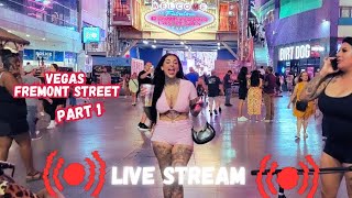 Fremont street las vegas LIVE NOW Memorial day weekend Part 1 [upl. by Obed]