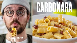 La recette des VRAIES carbonara  🤌🏻🤌🏻 [upl. by Leone722]