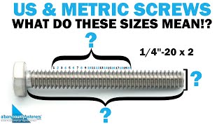 How to Measure Screws amp Bolts  US amp Metric Sizing  Fasteners 101 [upl. by Daggna]