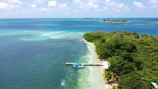 Hunting Caye  Sapodilla Cayes Marine Reserve  DJI Mini 2  B Roll [upl. by Hamforrd75]