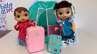 Baby Alive Abby Packing her Suitcase For Camping 🏕 Trip [upl. by Ardnaed555]