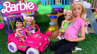 Barbie Doll Dreamhouse Adventure Toys  Barbie Morning amp Evening Routines [upl. by Essilrahc]