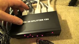 How To connect HD Multi Room TV 1 source to 4 TVs using HDMI Splitters  Amplifiers [upl. by Namruht]