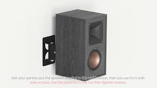 Speaker Wall Mount for Klipsch R40M and HDT600 Speakers Easy Install in 15 Mins [upl. by Akisey]