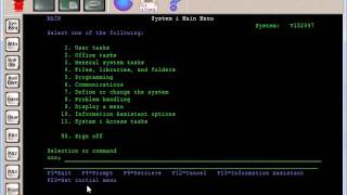 AS400 Tutorial  Navigation Menus and FKeys [upl. by Higinbotham]